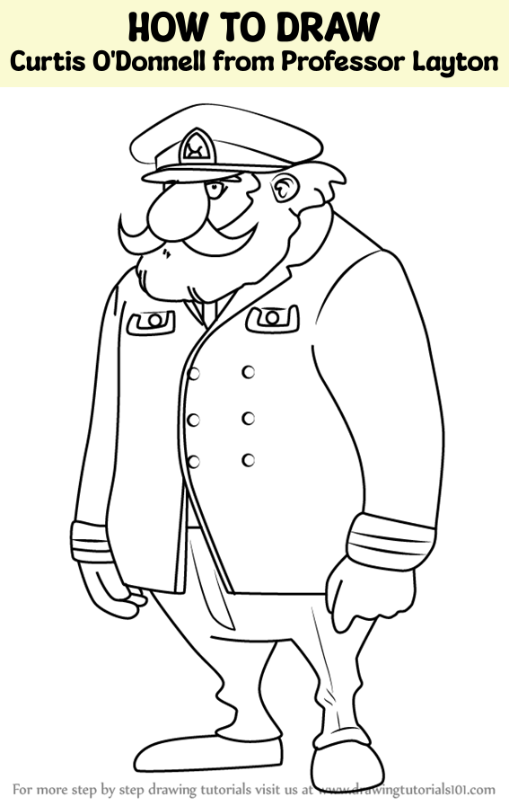 How to Draw Curtis O'Donnell from Professor Layton (Professor Layton ...