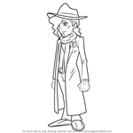 How to Draw Dimitri Allen from Professor Layton