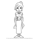 How to Draw Lady Dahlia Reinhold from Professor Layton