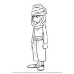 How to Draw Umid from Professor Layton