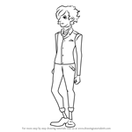 How to Draw Zach Carrière from Professor Layton