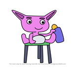 How to Draw Baby Alien from Putt-Putt
