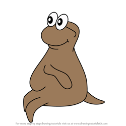 How to Draw Bobby Seal from Putt-Putt