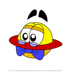 How to Draw Darien from Putt-Putt