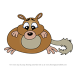 How to Draw Fat Dormouse from Putt-Putt