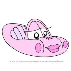 How to Draw Ms. Electra from Putt-Putt