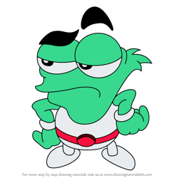 How to Draw Phillipe the Flea from Putt-Putt