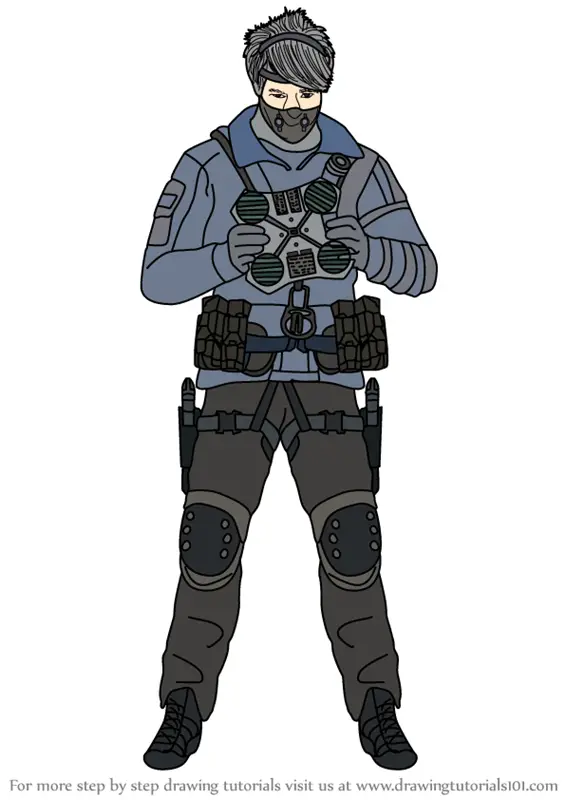 Distract Correction excel Learn How to Draw Echo from Rainbow Six Siege (Rainbow Six Siege) Step by  Step : Drawing Tutorials