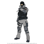 How to Draw Frost from Rainbow Six Siege