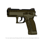 How to Draw SDP 9mm Handgun from Rainbow Six Siege