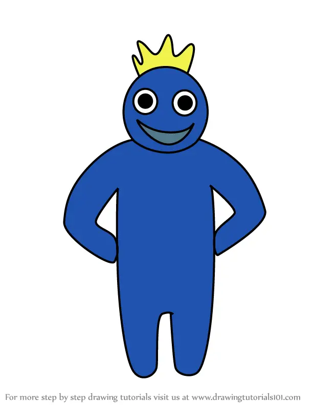 Learn How to Draw Blue from Roblox Rainbow Friends (Roblox) Step by Step :  Drawing Tutorials