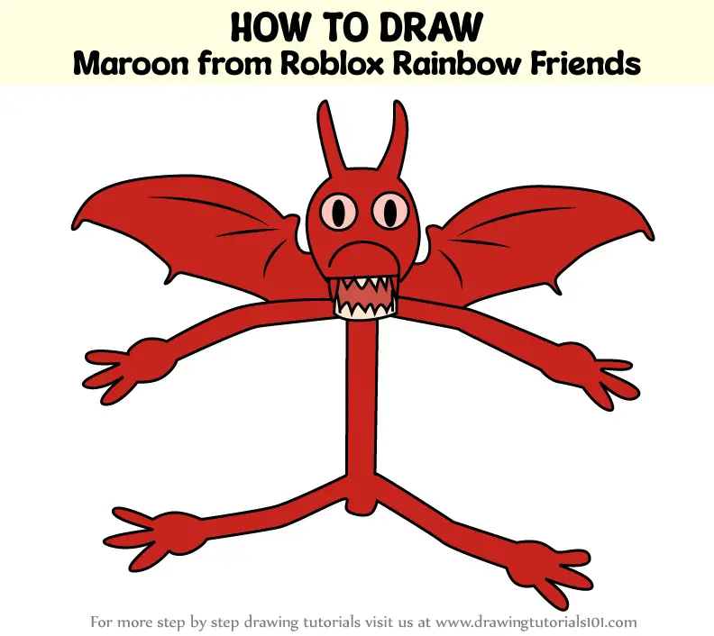 How to Draw Red from Rainbow Friends 