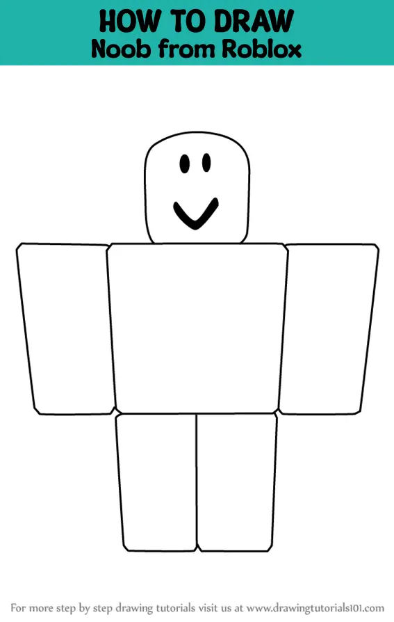 How to Draw a Roblox Noob easy - Drawing Step by Step 