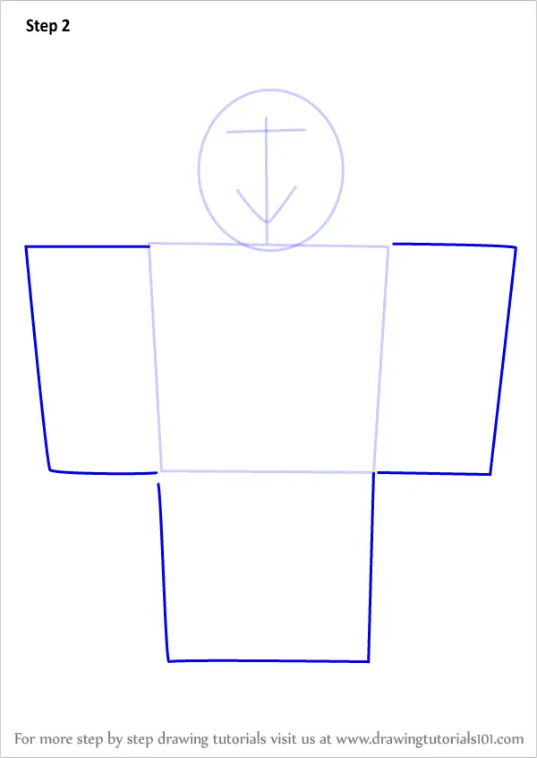 Step By Step How To Draw Noob From Roblox Drawingtutorials101 Com