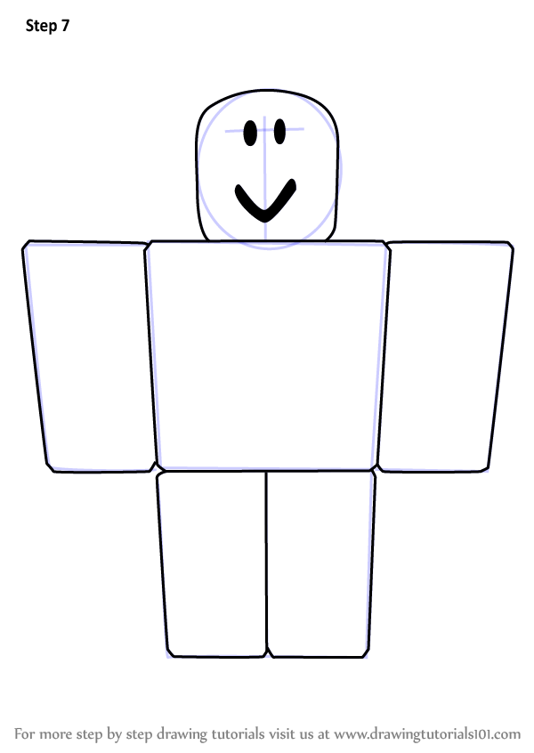 Learn How To Draw Noob From Roblox Roblox Step By Step Drawing Tutorials - noob in roblox