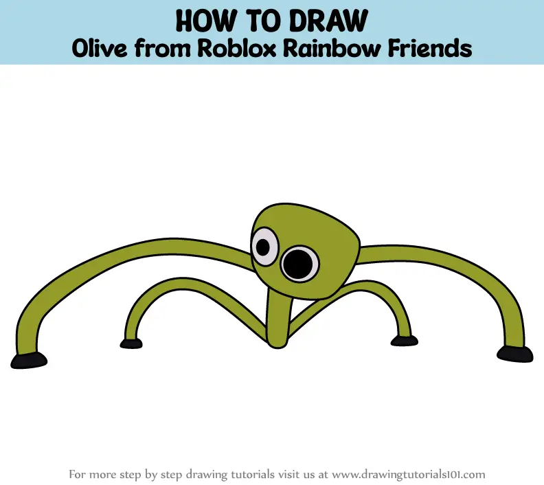 How to Draw Green from Rainbow Friends 