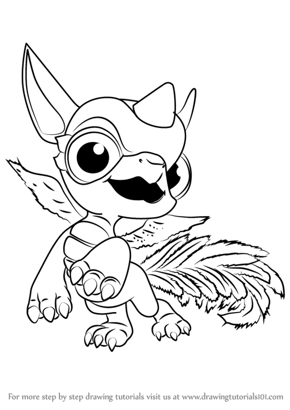 how to draw Breeze from Skylanders step 0