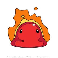 How to Draw Fire Slime from Slime Rancher 2