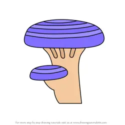 How to Draw Tall Violet Swirl Shroom from Slime Rancher 2