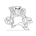 How to Draw The Panda King from Sly Cooper