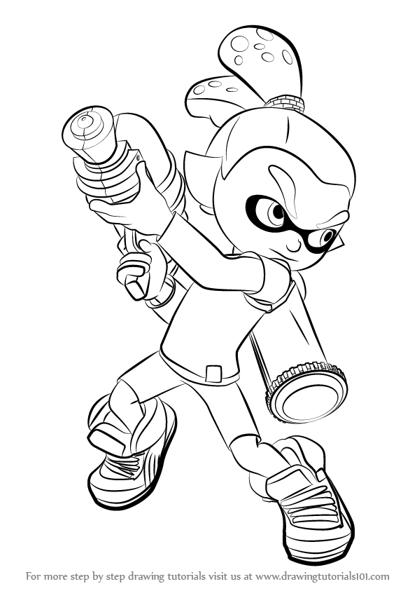 how to draw inkling male from splatoon