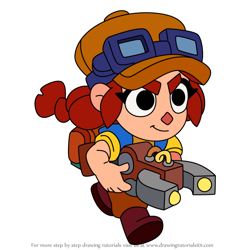 How to Draw Jessie from Squad Busters