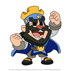 How to Draw Royale King from Squad Busters