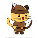 How to Draw Archer from StrikeForce Kitty