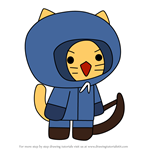 How to Draw Beggar from StrikeForce Kitty