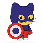 How to Draw Captain from StrikeForce Kitty