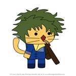 How to Draw Cowboy B from StrikeForce Kitty