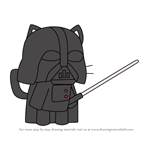 How to Draw Darth father from StrikeForce Kitty