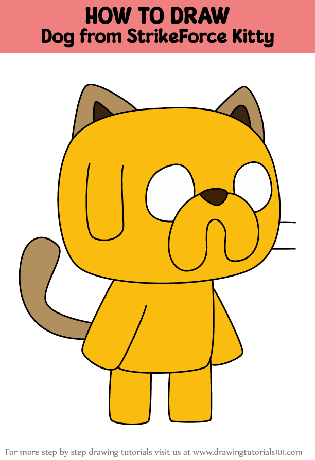 How to Draw Dog from StrikeForce Kitty (StrikeForce Kitty) Step by Step