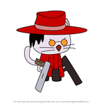 How to Draw Dracula from StrikeForce Kitty