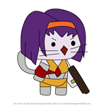 How to Draw Faye Valetine from StrikeForce Kitty