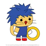 How to Draw Hedgehog from StrikeForce Kitty