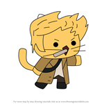 How to Draw Hellcurier from StrikeForce Kitty