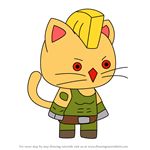 How to Draw John from StrikeForce Kitty