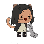 How to Draw Lawson from StrikeForce Kitty