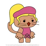 How to Draw Macaque girl from StrikeForce Kitty