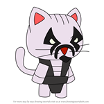 How to Draw Pupil of Shao Kahn from StrikeForce Kitty