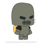 How to Draw Tincanman from StrikeForce Kitty