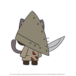 How to Draw Triangle boy from StrikeForce Kitty