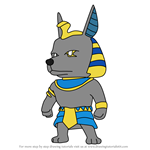 How to Draw Anubis from Stumble Guys