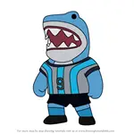 How to Draw Argentinian Shark from Stumble Guys