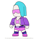 How to Draw Cyb3rP!nk from Stumble Guys