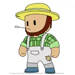 How to Draw Farmer Caleb from Stumble Guys