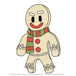 How to Draw Gingerbread Guy from Stumble Guys