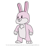 How to Draw Lunar Rabbit from Stumble Guys