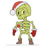 How to Draw Merry Skeleton from Stumble Guys